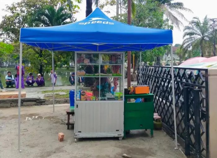 Tenda Jualan bongkar pasang palembang